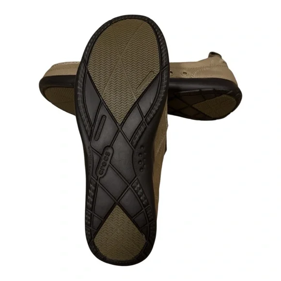 Crocs Men's  Tan khaki Walu Slip on Casual Loafer  Size 9 NWT GIFT - Picture 3 of 3